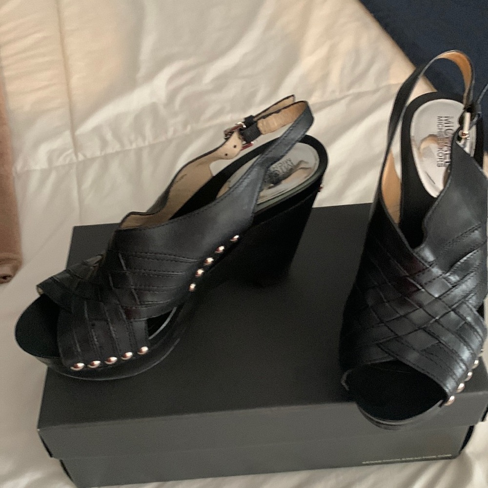 Black MICHAEL Michael Kors wedges size 8 with studs